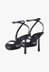 Black - Brushed Leather Sandals - GLAM MODA