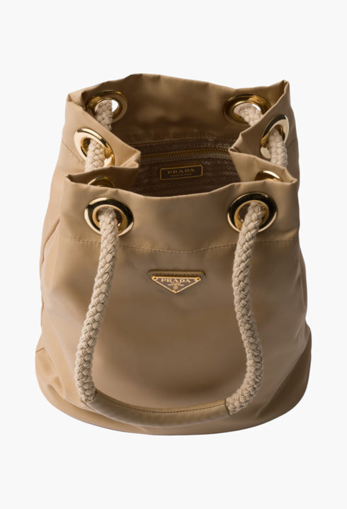 Camel Brown - Prada Mariner Re-Nylon Bucket Bag - GLAM MODA