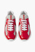 Red - Prada America's Cup Biker Fabric Sneakers - GLAM MODA
