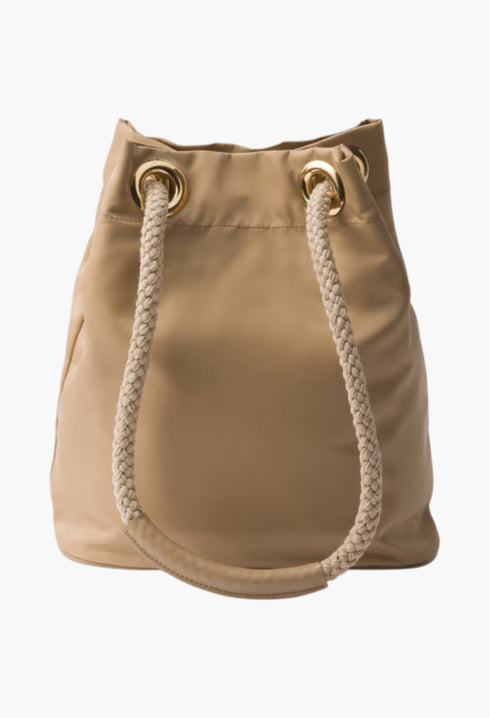 Camel Brown - Prada Mariner Re-Nylon Bucket Bag - GLAM MODA