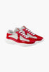 Red - Prada America's Cup Biker Fabric Sneakers - GLAM MODA