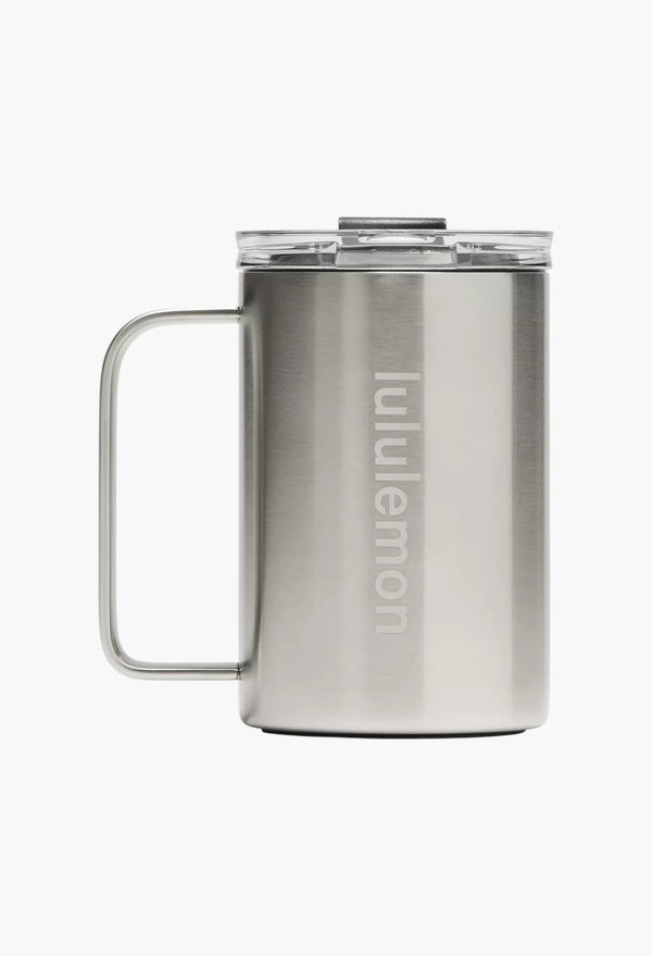 Stainless Steel/Black - Insulated Mug 12oz