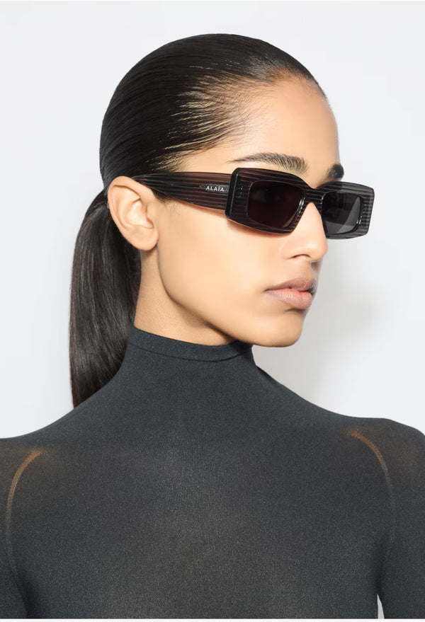 Gray - Rectangular Sunglasses