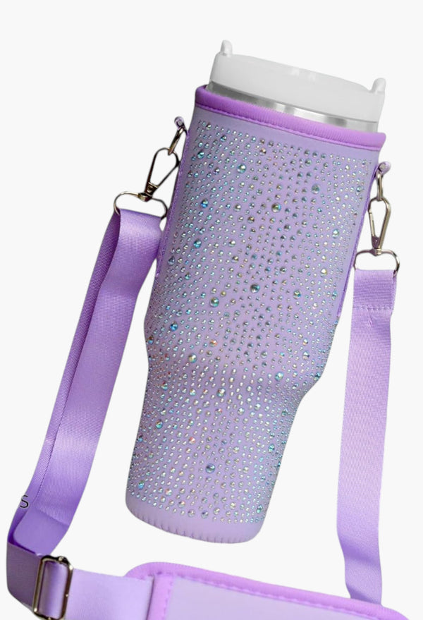 Cup Holder with Strap & Letter Charm - 40 oz