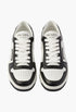 White/Black - Downtown Perforated Leather Sneakers - GLAM MODA