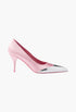 Rosebud Pink - Satin And Metallic Leather Pumps - GLAM MODA