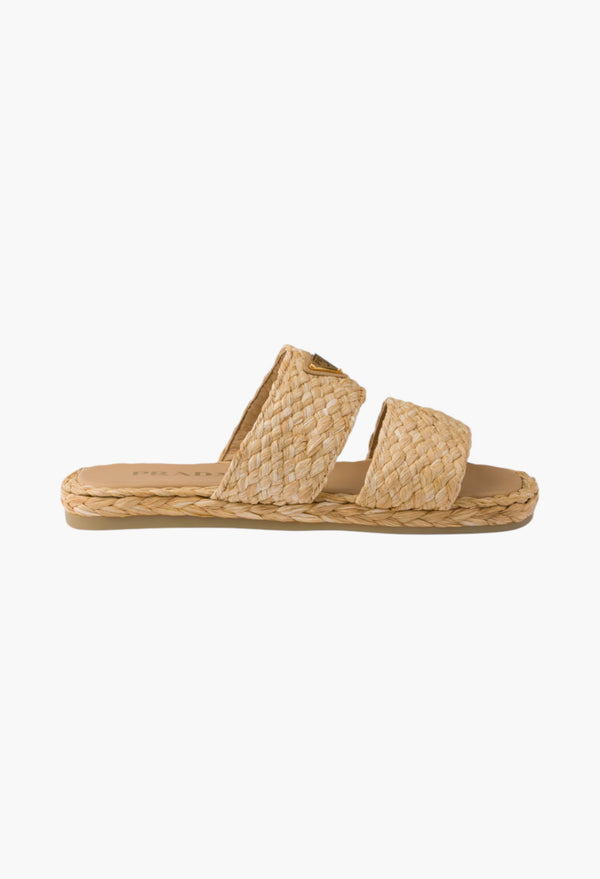 Natural - Raffia Slides
