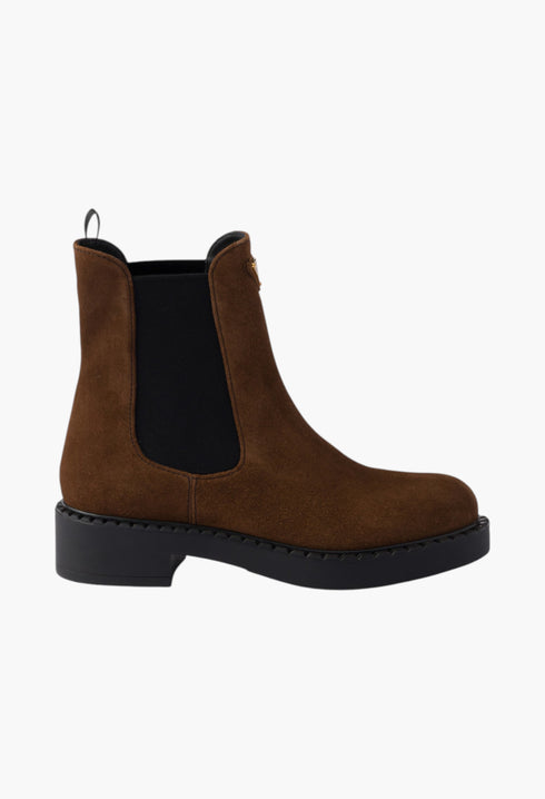 Cocoa Brown - Suede Chelsea Boots - GLAM MODA