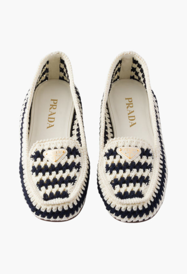 Navy - Crochet Loafers