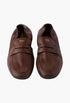 Cognac - Shuffle Antiqued Leather Loafers - GLAM MODA