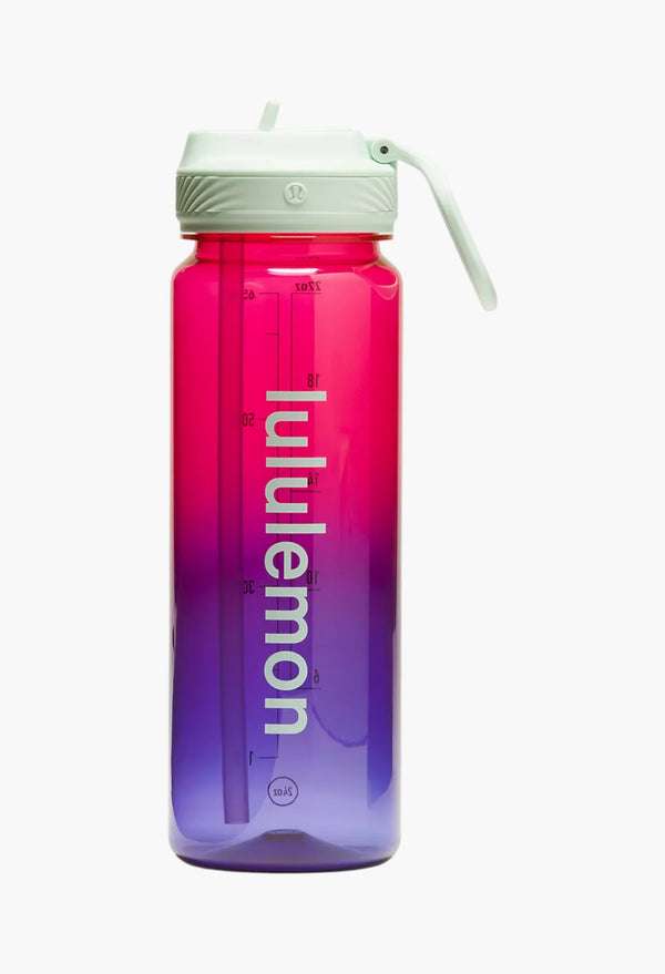 Geranium Pink/Galactic Cobalt/Ocean Air - Back to Life Clear Bottle 24oz Straw Lid
