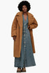 Women's Gertrude Long Teddy Coat - GLAM MODA