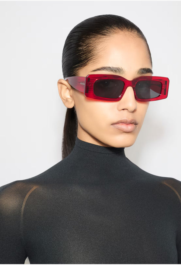 Red - Rectangular Sunglasses