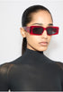 Red - Rectangular Sunglasses - GLAM MODA