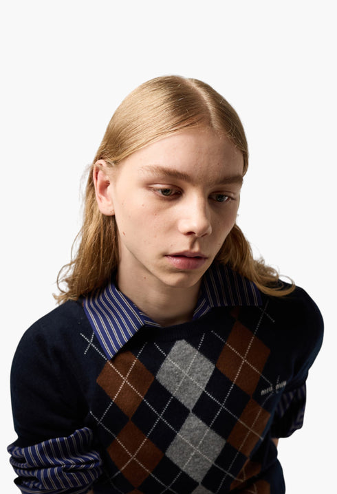 Navy - Cashmere Crew-Neck Sweater - GLAM MODA