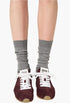 Burgundy - Plume Suede Sneakers - GLAM MODA