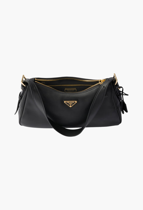 Black - Prada Aimée Leather Shoulder Bag - GLAM MODA