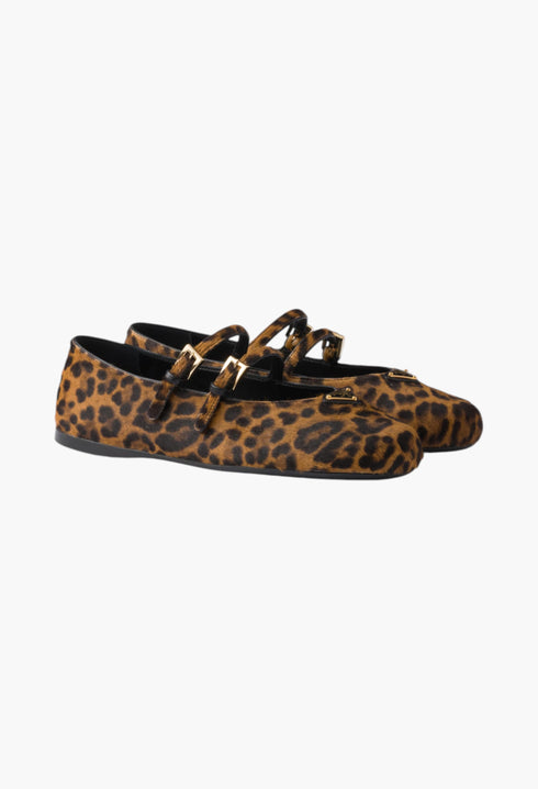 Honey - Printed Leather Ballerinas - GLAM MODA