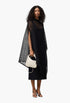 Black - Asymmetrical Semi-Transparent Cape Woman - GLAM MODA