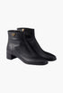 Black - Nappa Leather Booties - GLAM MODA