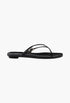 Black - Leather Thong Sandals - GLAM MODA