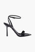 Black - Brushed Leather Sandals - GLAM MODA