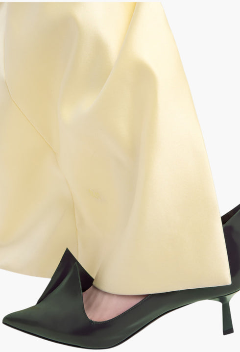 Fir Green - Brushed Leather Pumps - GLAM MODA