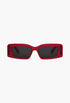Red - Rectangular Sunglasses - GLAM MODA