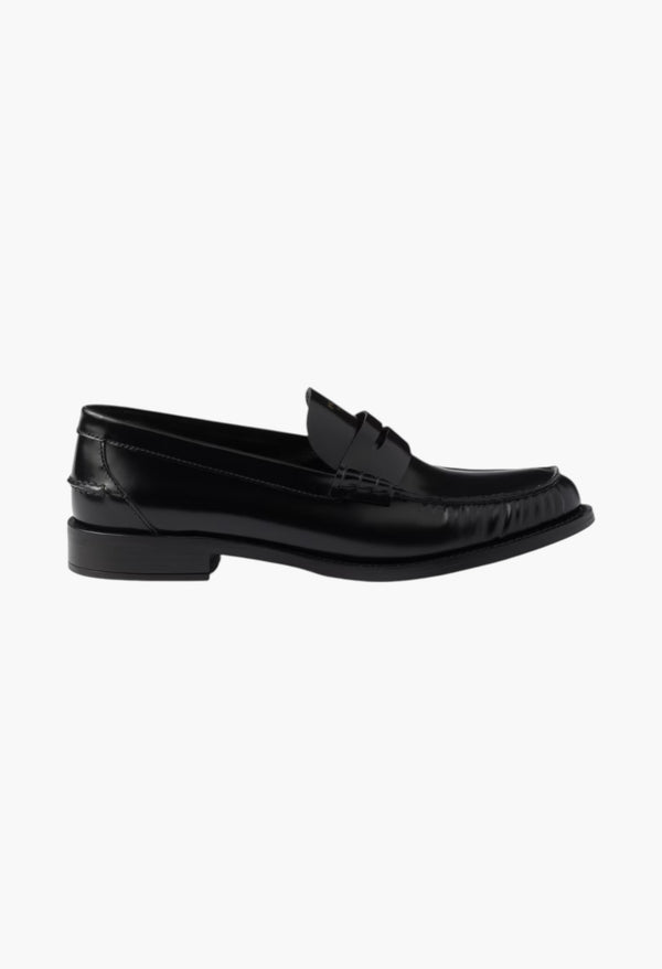 Black - Brushed Leather Loafers