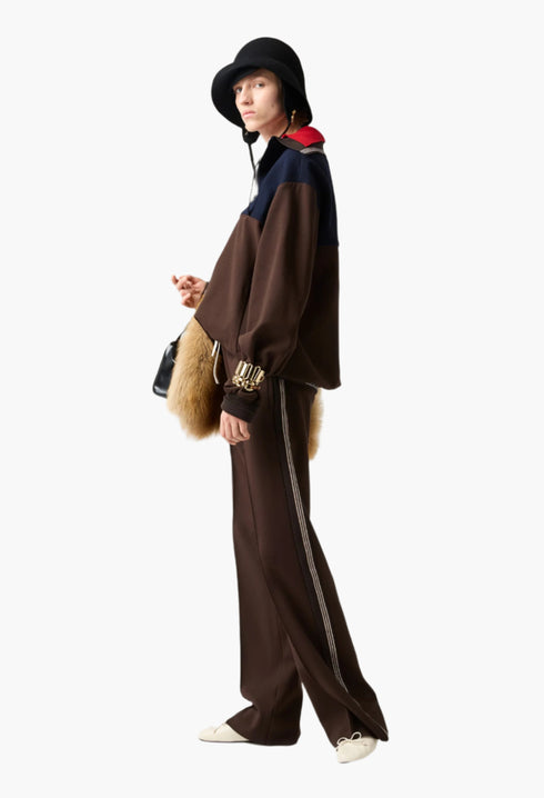 Cocoa Brown - Fabric Stitch Knit Pants - GLAM MODA