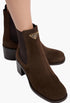 Dark Brown - Suede Booties - GLAM MODA