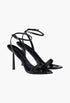 Black - Brushed Leather Sandals - GLAM MODA