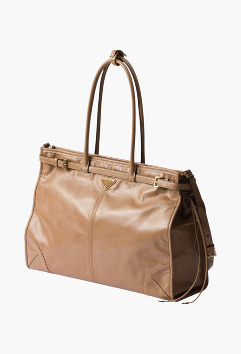 Cameo - Prada Bonnie Extra Large Leather Handbag - GLAM MODA