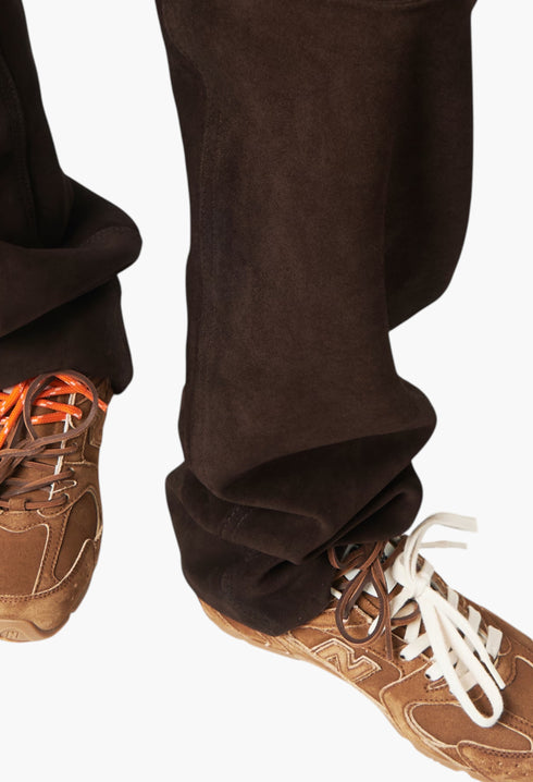 Cinnamon - New Balance X Miu Miu 530 SL Suede Sneakers - GLAM MODA