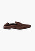 Cognac - Shuffle Antiqued Leather Loafers - GLAM MODA