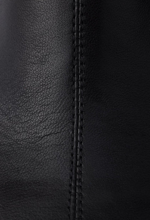 Black - Nappa Leather Booties - GLAM MODA