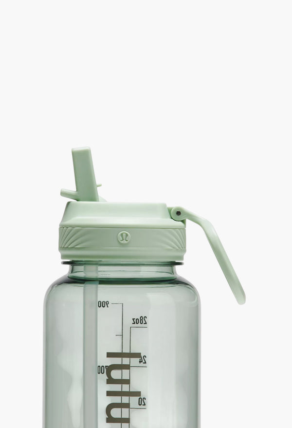Fog Green/Bay Leaf - Back to Life Clear Bottle 32oz Straw Lid