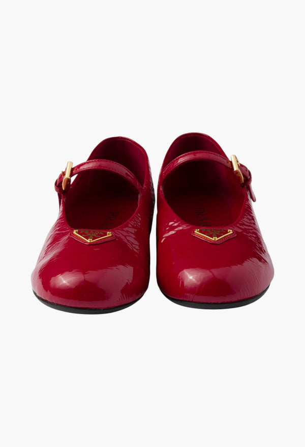 Cherry Red - Naplak Patent Leather Ballerinas