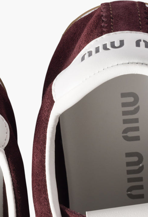 Burgundy - Plume Suede Sneakers - GLAM MODA