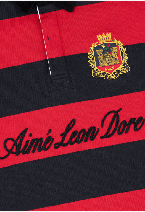 Equestrian Red - Striped Heritage Rugby - GLAM MODA