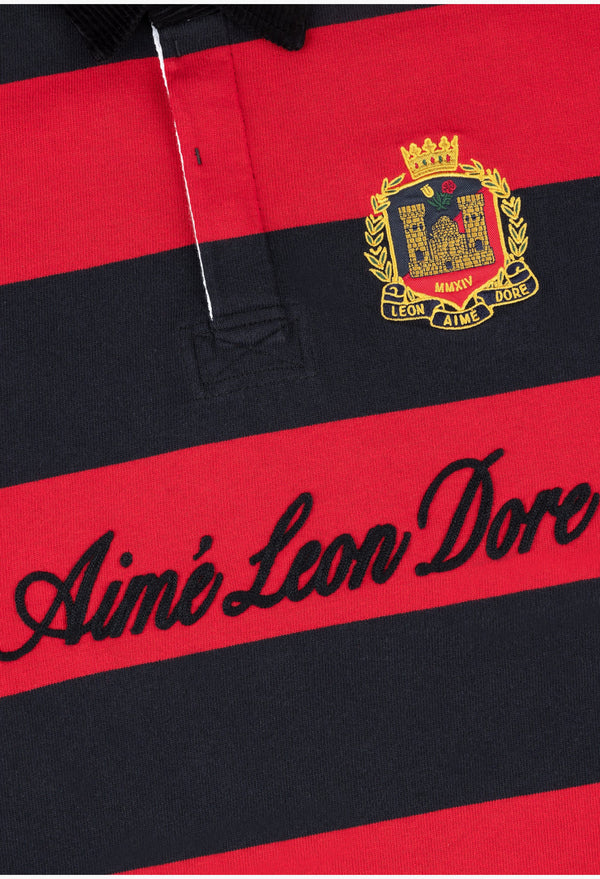 Equestrian Red - Striped Heritage Rugby