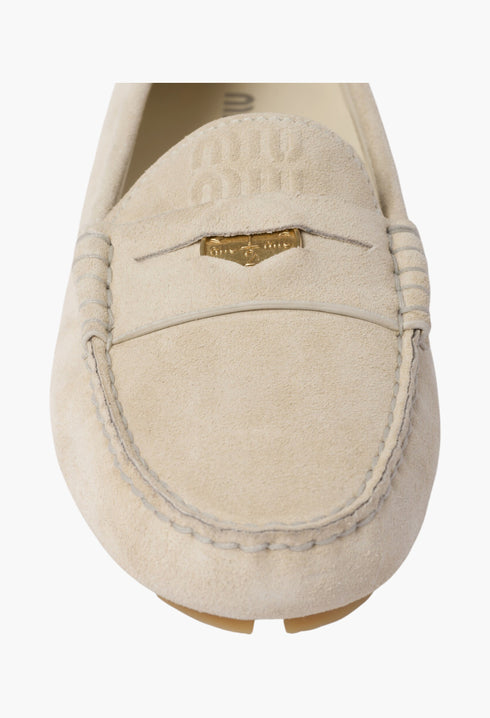 Chalk - Suede Driving Shoes - GLAM MODA