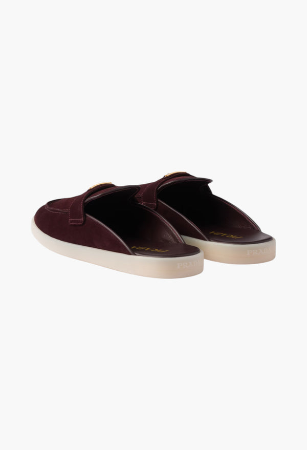 Burgundy - Suede Mules