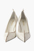 Chalk White - Antiqued Leather Pumps - GLAM MODA