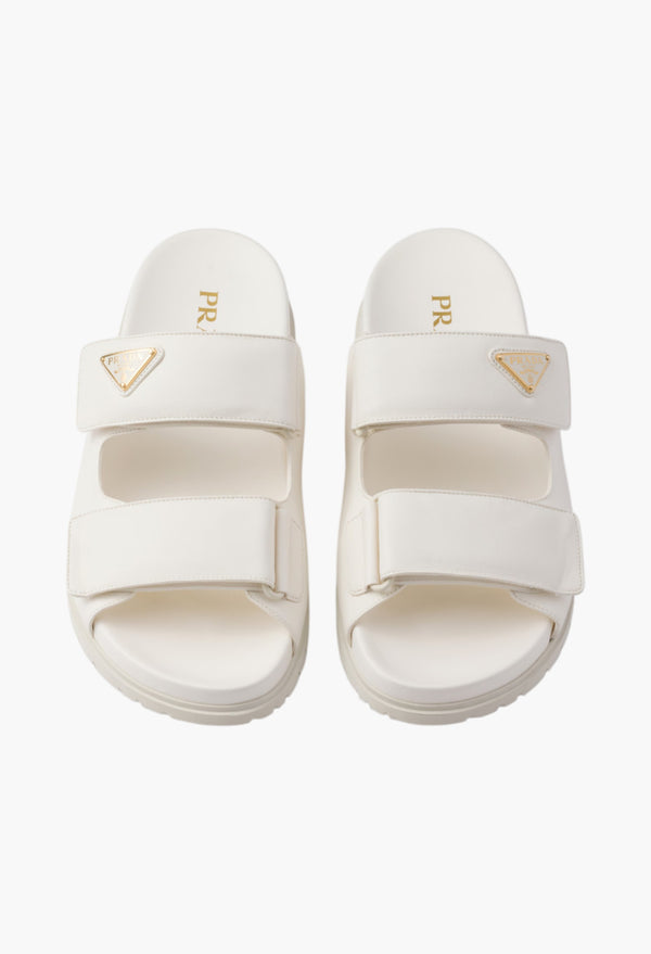 Ivory - Nappa Leather Slides