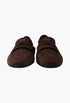 Dark Brown - Shuffle Antiqued Suede Loafers - GLAM MODA