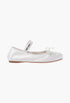 White - Satin Ballerinas - GLAM MODA