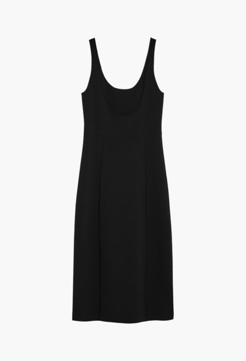 Black - Knit Midi Dress Woman - GLAM MODA