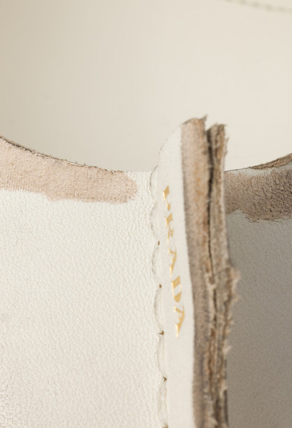 Chalk White - Antiqued Leather Pumps