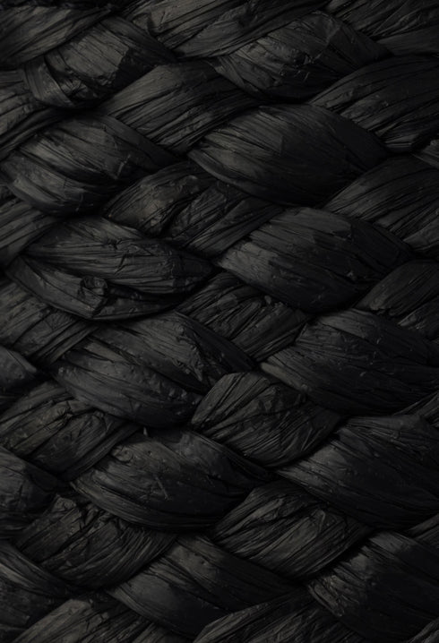 Black - Raffia Slides - GLAM MODA